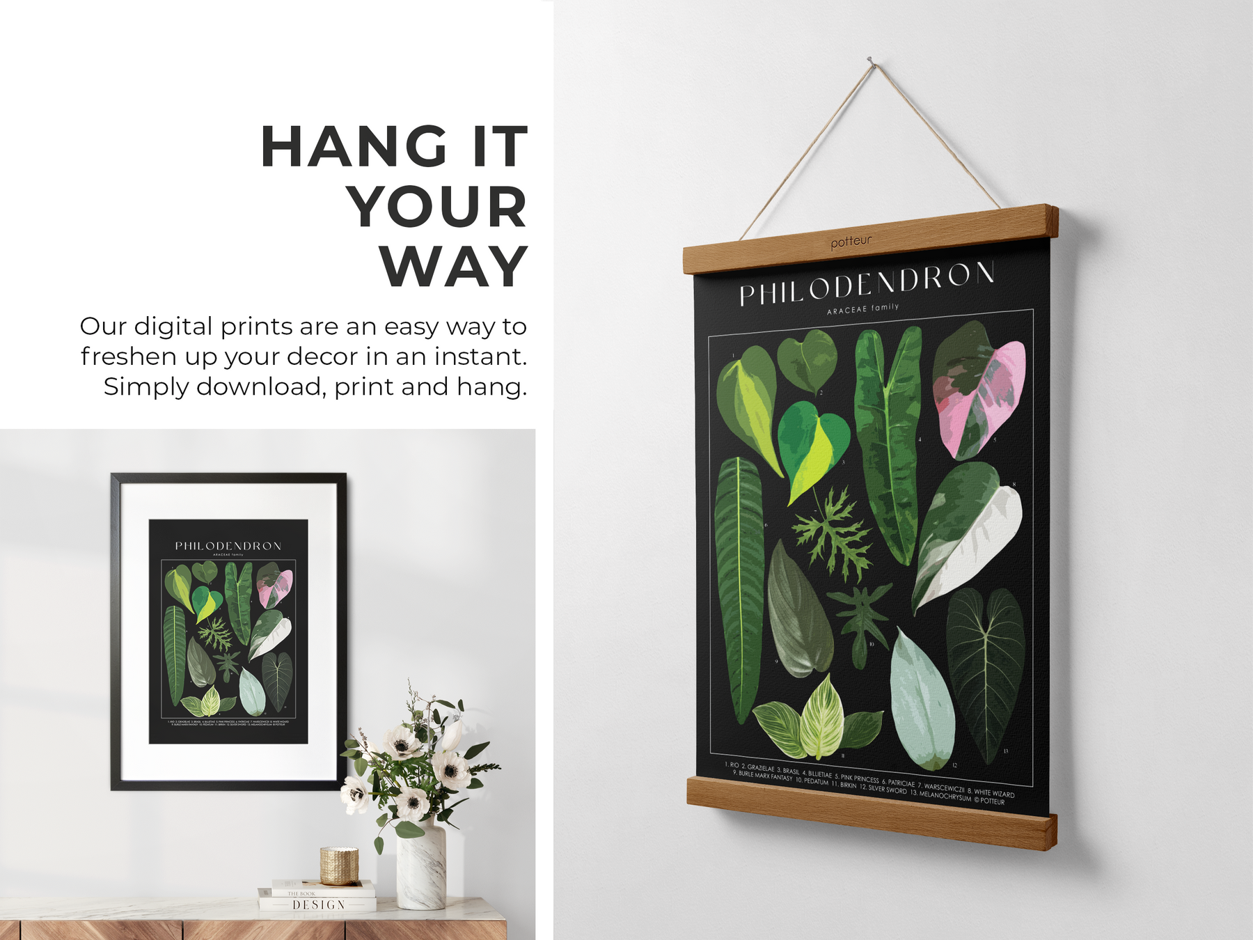 philodendron art PHILODENDRON - Art Print