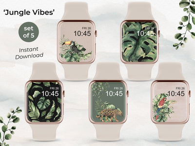 Smart Watch Face Digital Wallpaper, Smart Watch Band Face Accessories, Smart Watch Wallpaper, Personalized Watch Floral Wallpaper Download